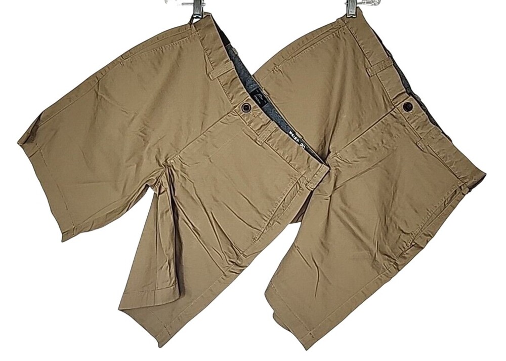 Lot of 2 J.Crew Men's Regular Fit 9" Stretch Chino Shorts Khaki Size 30 NWT #826